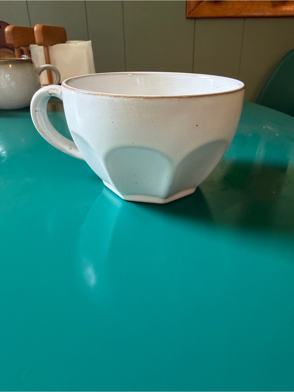 Hearth & Hand White Ceramic Sculpted Mug - Large Everyday Cup